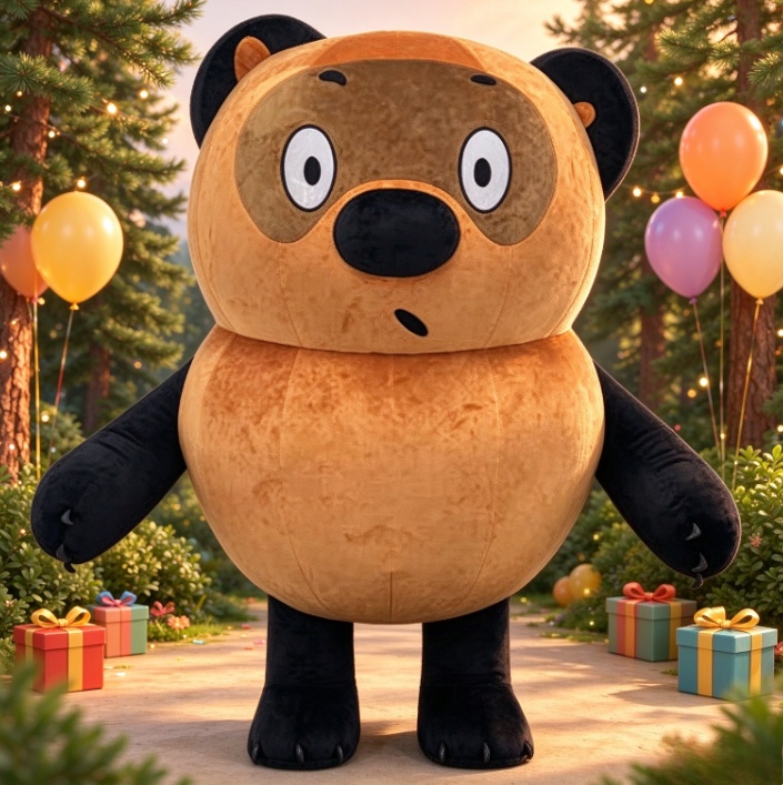 Brown Black Bear Inflatable Ma - Suits ulasan dan harga