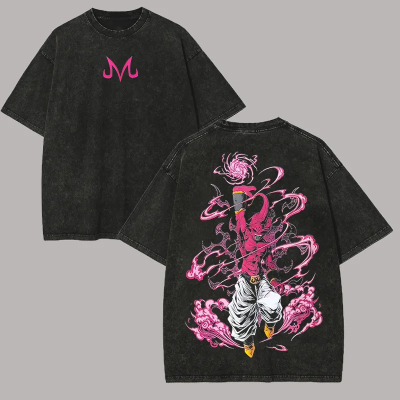 Kid Buu T Shirt Dragon Ball Z  - Acid Wash Vintage Graphic T Shirt ulasan dan harga