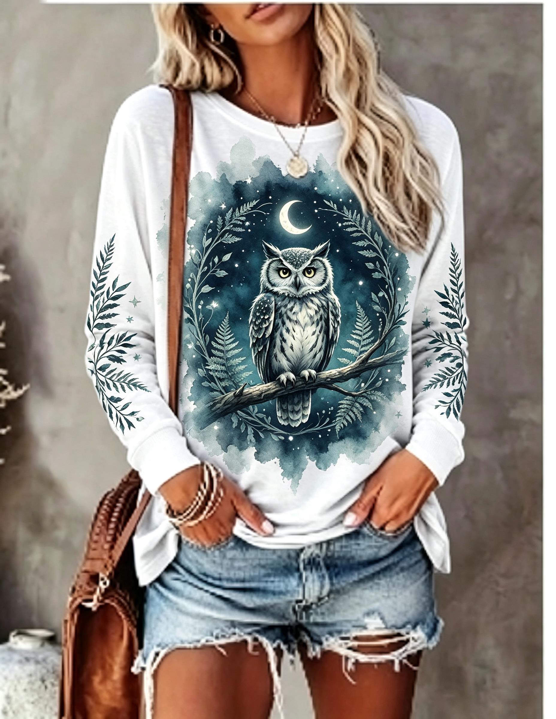 Women Long Sleeve T Shirt Howl - T-Shirts ulasan dan harga