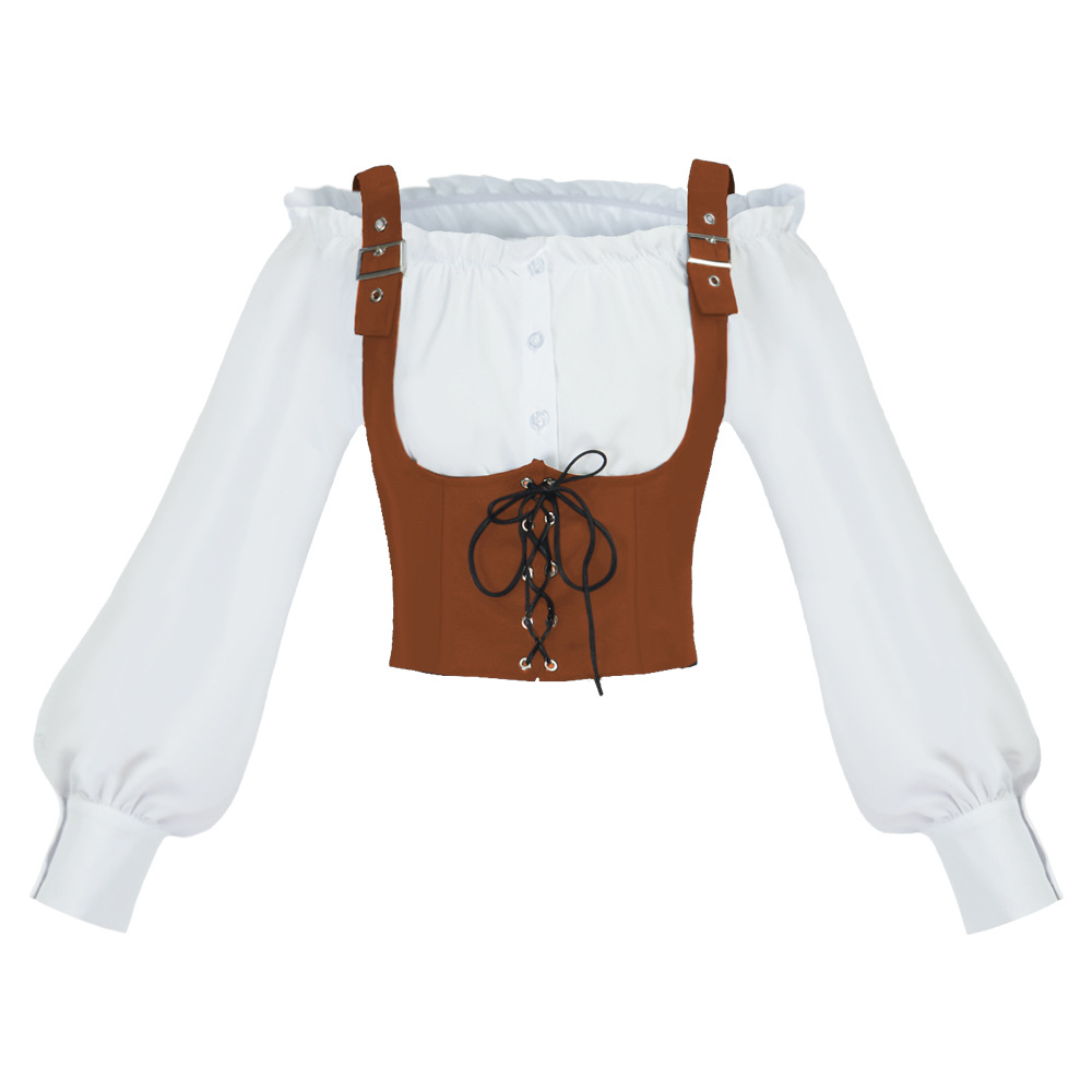 Retro Western Style Women Blou - Shirts ulasan dan harga